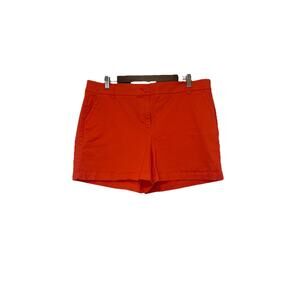 Crown and Ivy Womens Orange Chino Shorts Size 14 New Without Tags Summer Spring